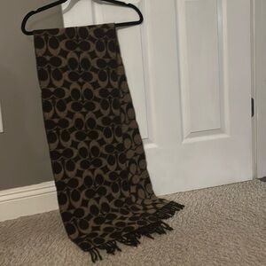 Coach wool scarf brown